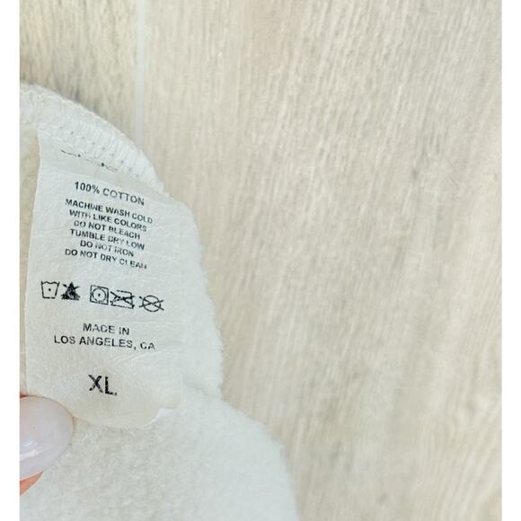 The Marathon Fleece Shorts Men XL Tmc Nipsey Hussle Ivory Heavy Cotton 6” READ - Picture 12 of 14